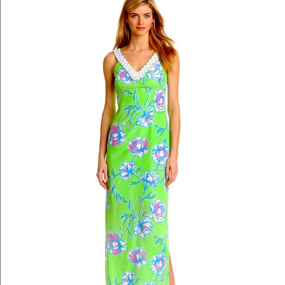 Lilly Pulitzer Dresses & Skirts - Lilly Pulitzer Harwin Silk Floral Maxi Dress 12